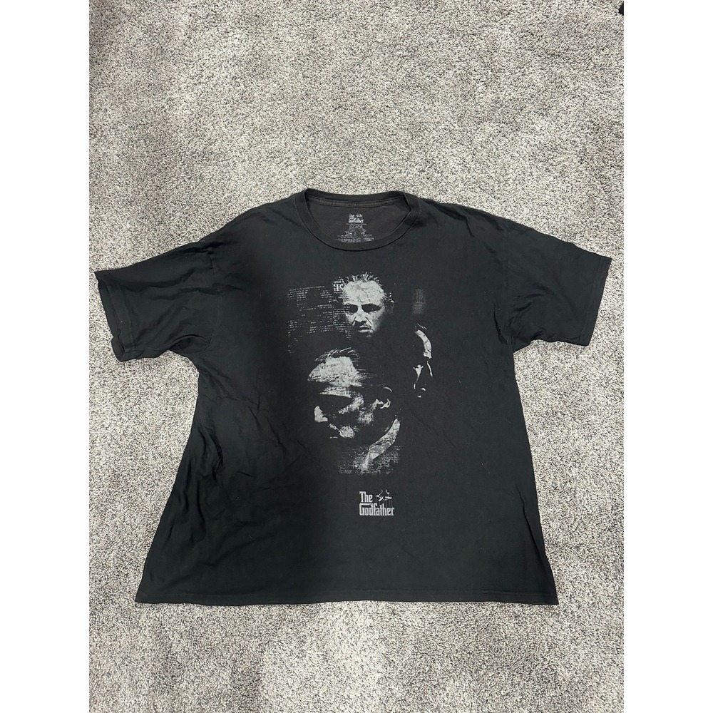 The Godfather Graphic T-Shirt Movie Promo Black 2XL Excellent